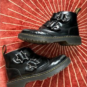 Dr. Martens Black Boots with Star Accents